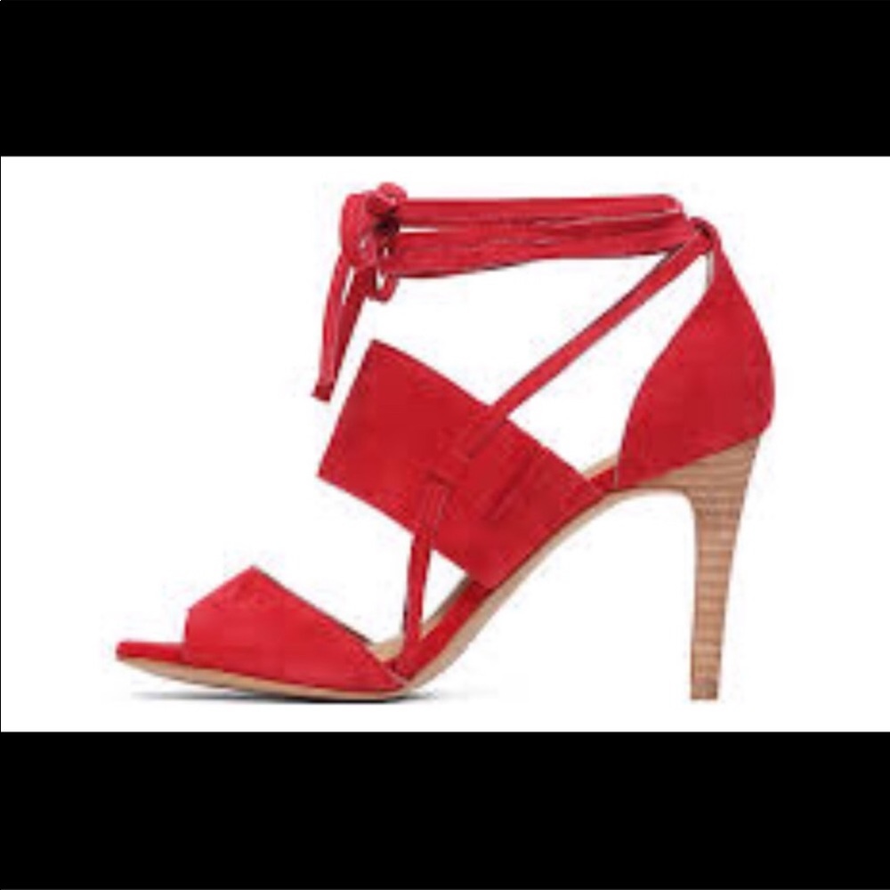 Lucky Brand red suede sandal